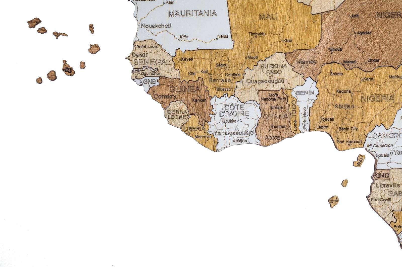 Afrika Holzkarte