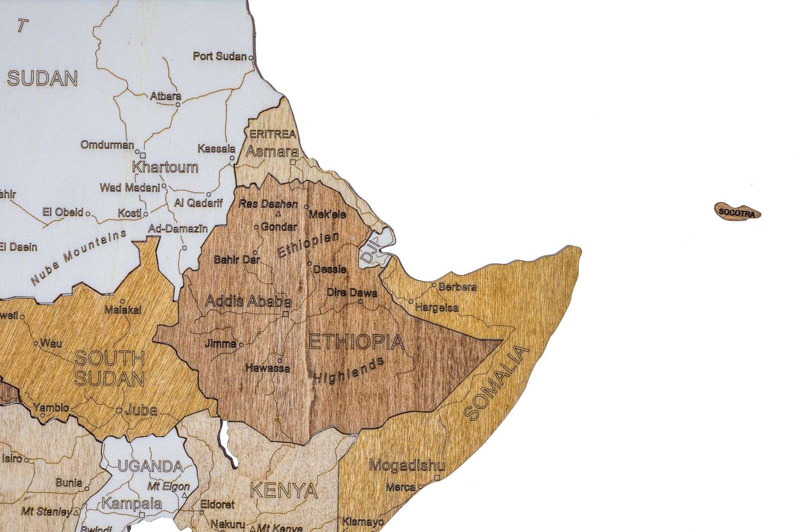 Afrika Holzkarte