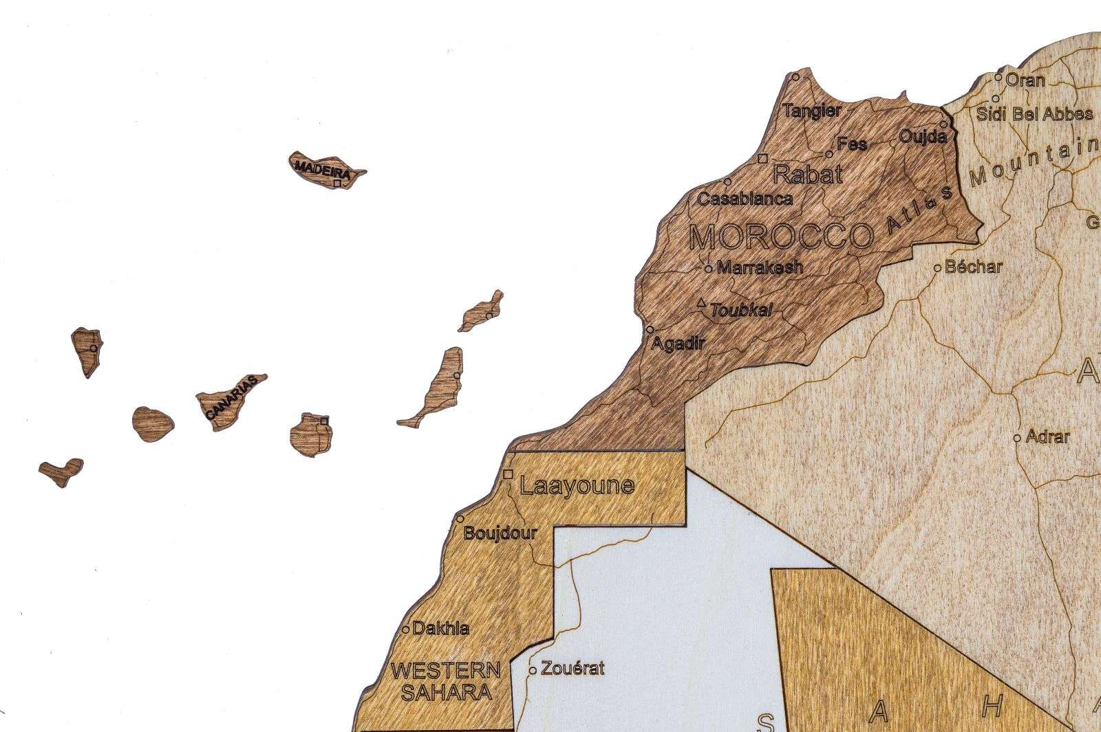 Afrika Holzkarte