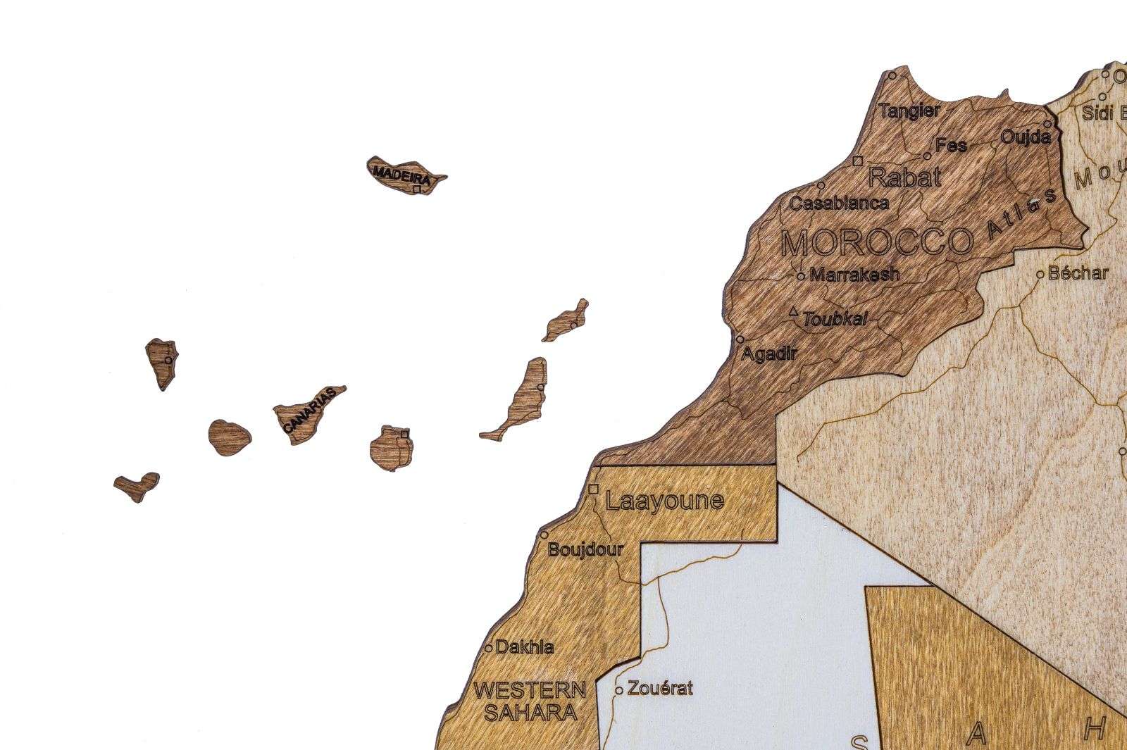 Afrika Holzkarte