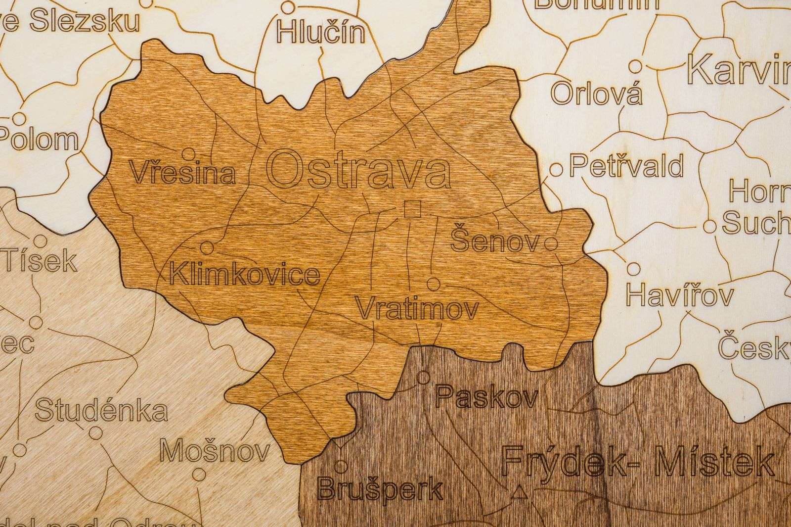 Hölzerne Karte von Mähren