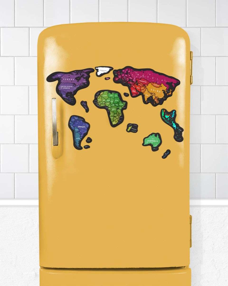 Magnetická stieracia cestovná svetová mapa