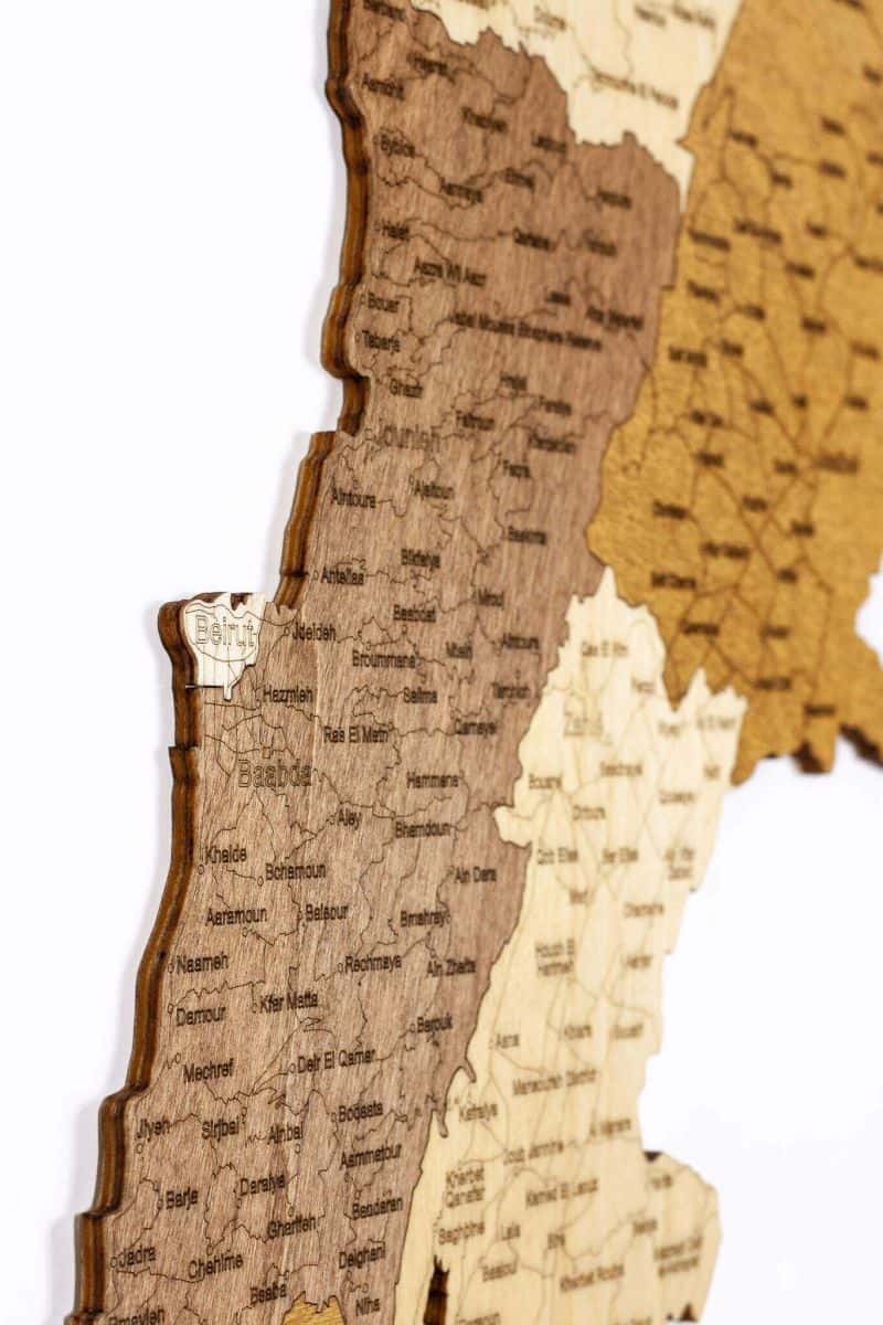 Libanon Holzkarte
