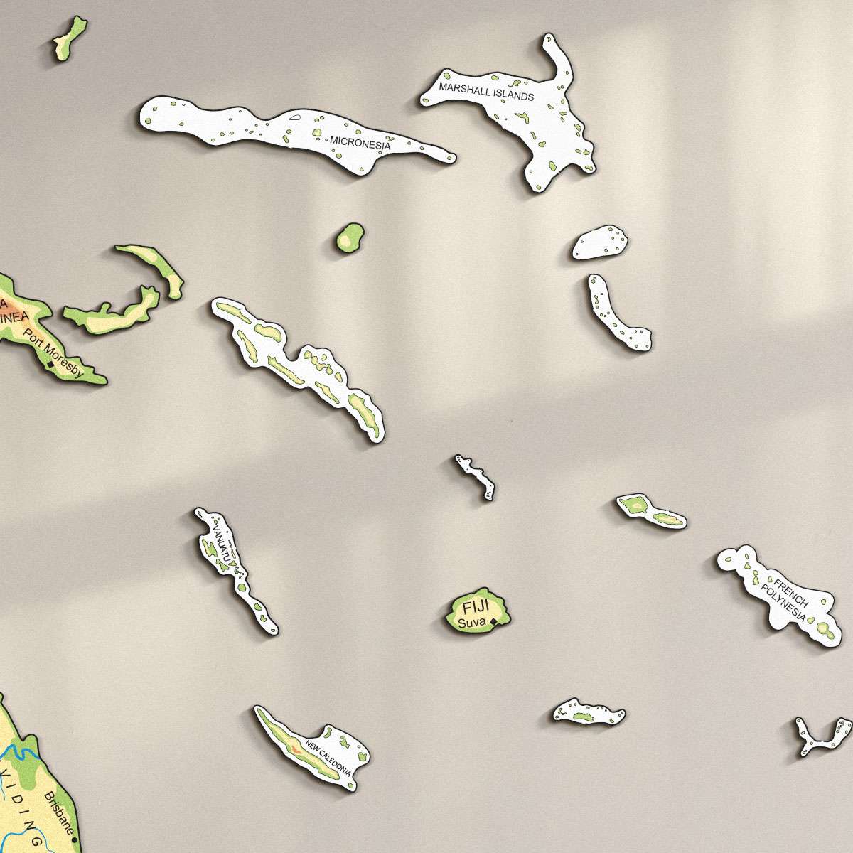 カラフルな木製の島々 - エキゾチック、北極、そして人里離れた