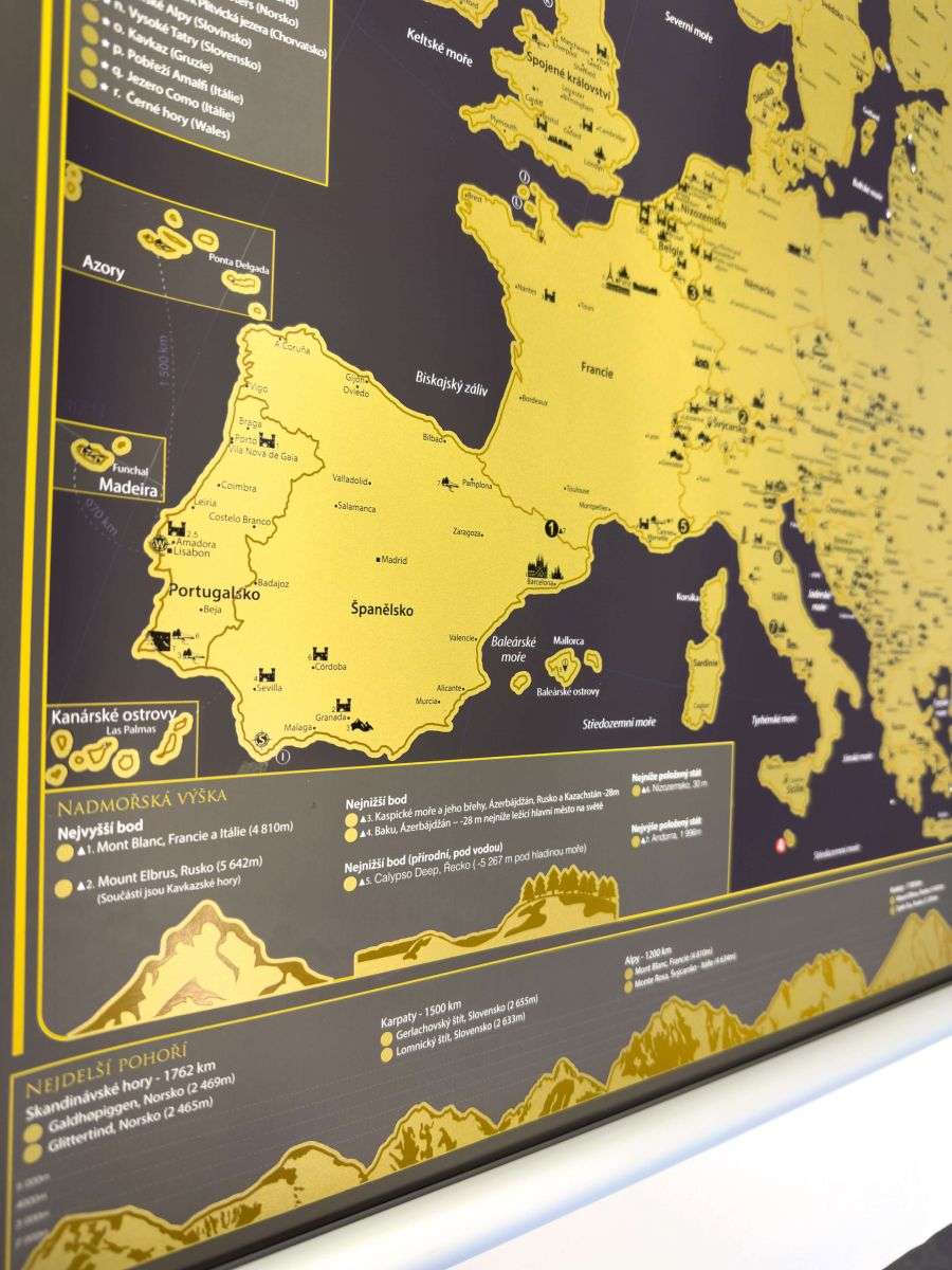 Scratch map of Europe - Czech version