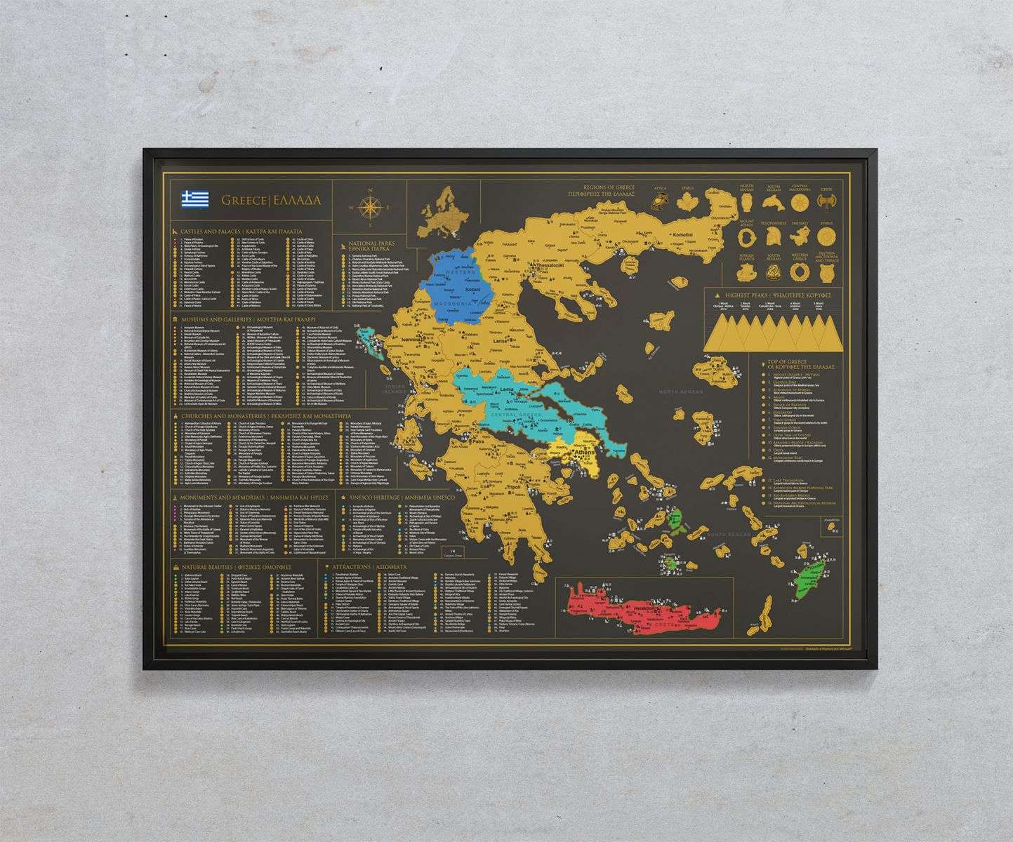 Stieracia mapa Grécka
