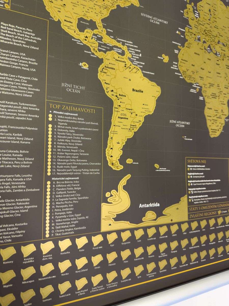 Stieracia mapa sveta - česká verzia