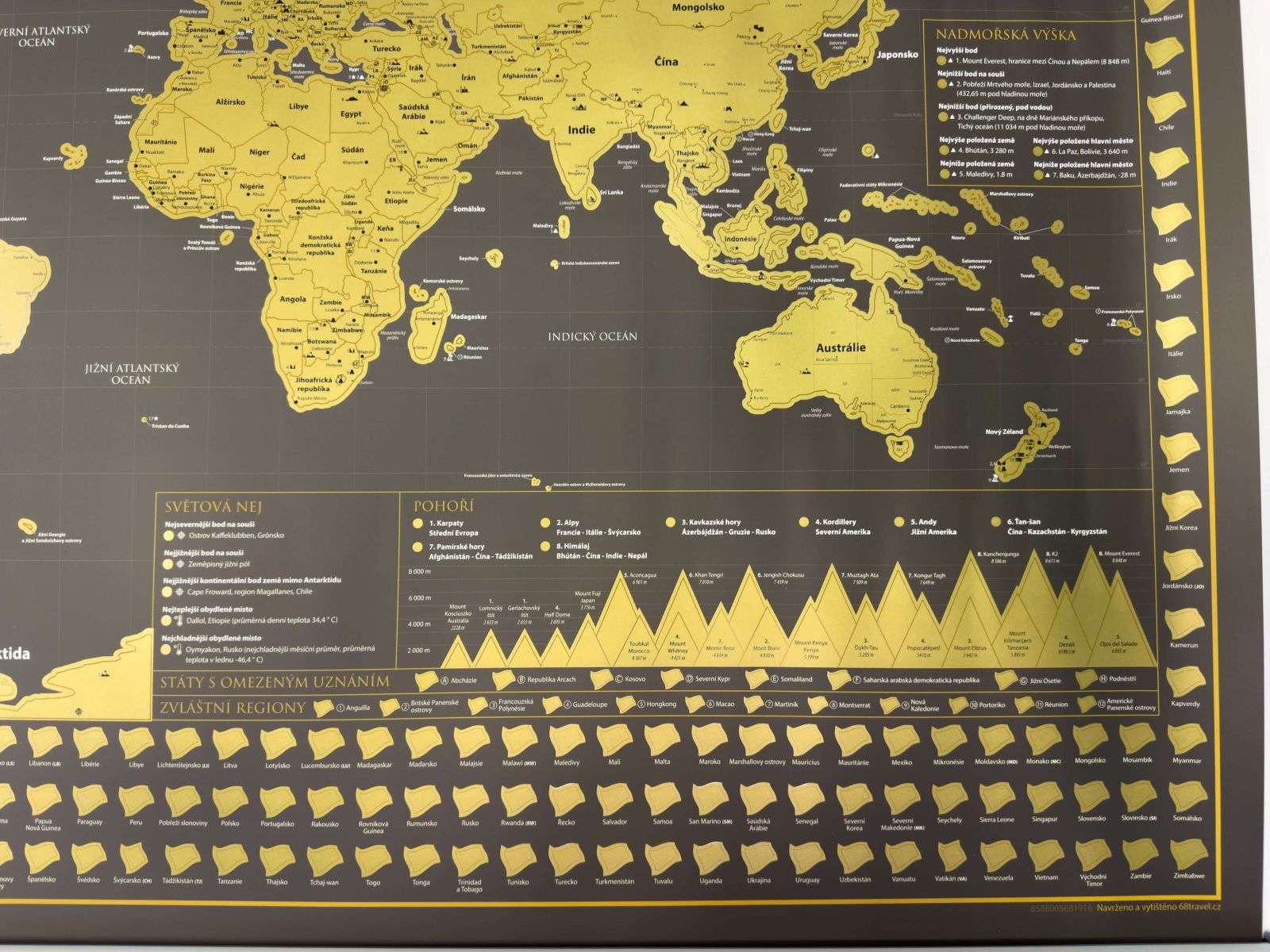 Stieracia mapa sveta - česká verzia