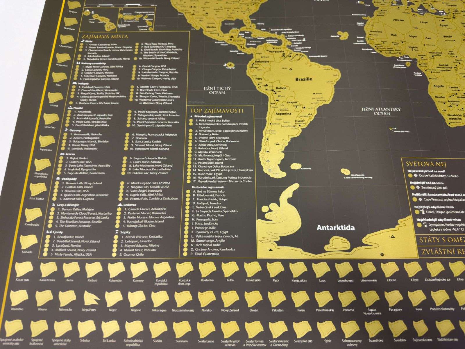 Stieracia mapa sveta - česká verzia