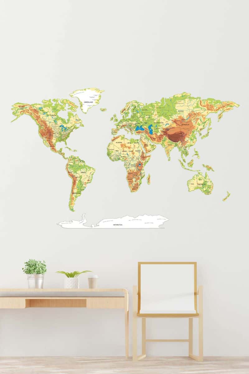 ステッカー 世界地図 デカール