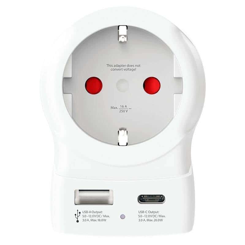 SKROSS potovalni adapter UK USB-A + USB-C 20W PD, tip G (PA28PD20)
