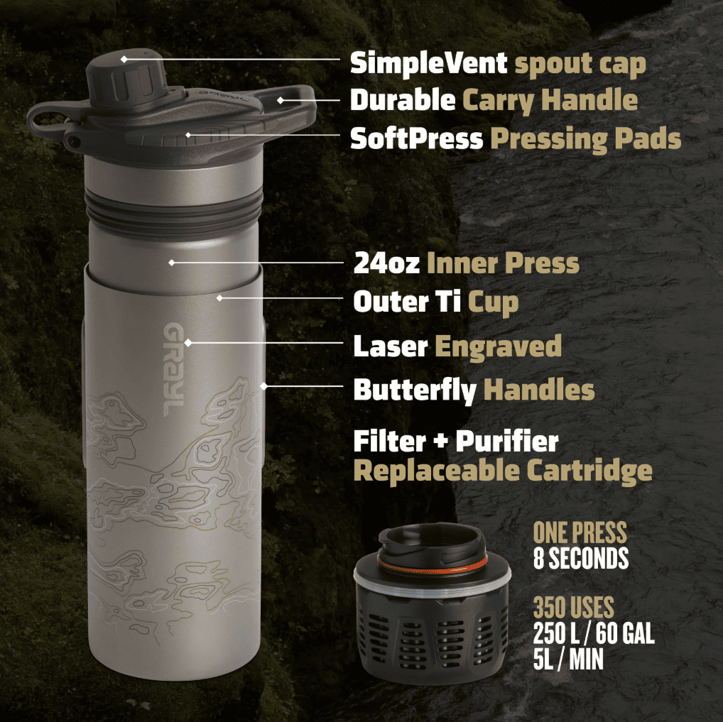 Grayl GeoPress Ti Purifier 0,71l