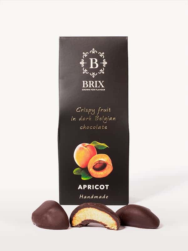 BRIX Abricot dans du chocolat noir 80g – Édition fait main