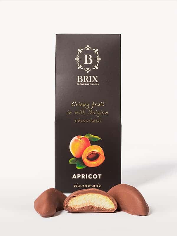 Abricot enrobé de chocolat au lait 80g – Édition faite à la main