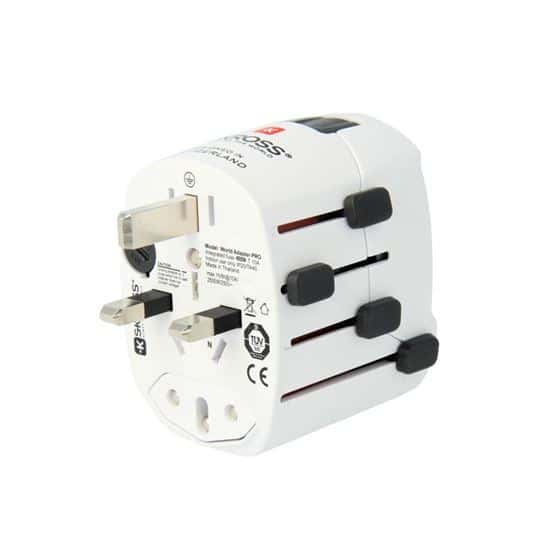 SKROSS adaptador de viaje PRO+ USB AC30PD, universal, con toma de tierra, USB A+C 30W PD