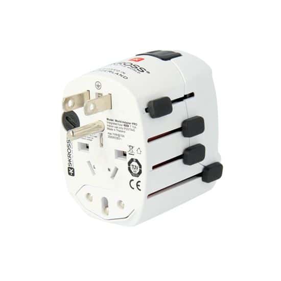 SKROSS adaptador de viaje PRO+ USB AC30PD, universal, con toma de tierra, USB A+C 30W PD