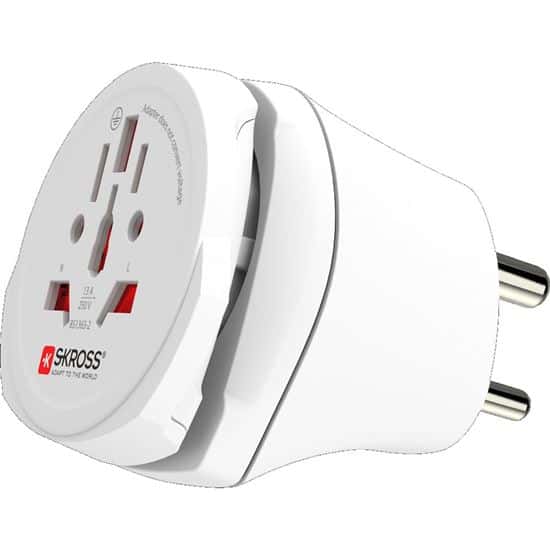 Adaptador de viaje SKROSS para la India, tipo D