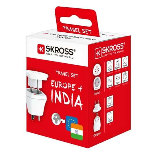 Adaptador de viaje SKROSS para la India, tipo D