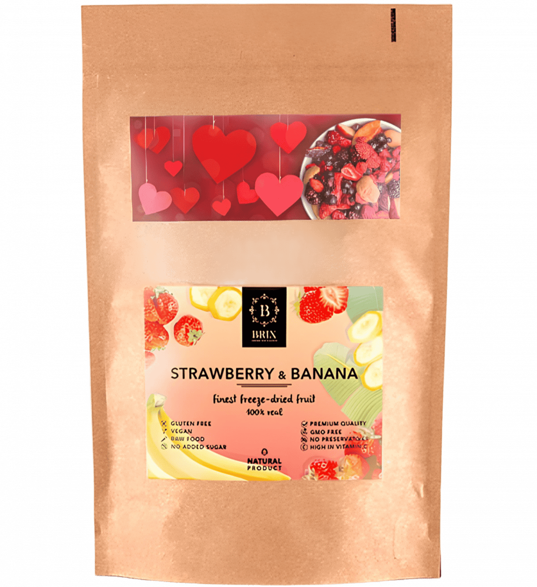 BRIX Fraise et banane lyophilisées