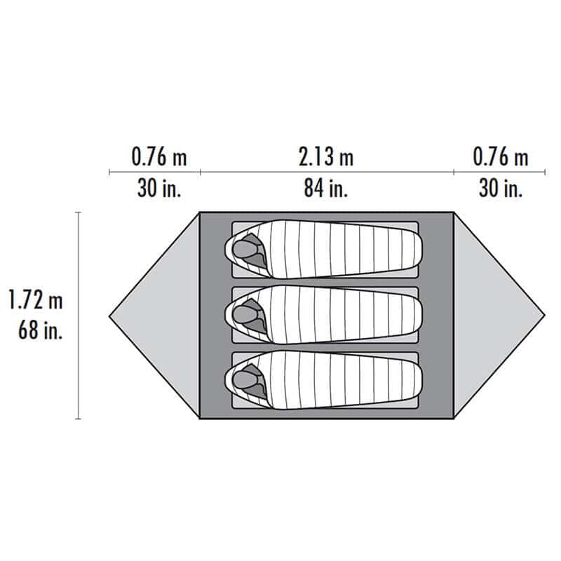 MSR Mutha Hubba NX pour 3 personnes - tente de randonnée
