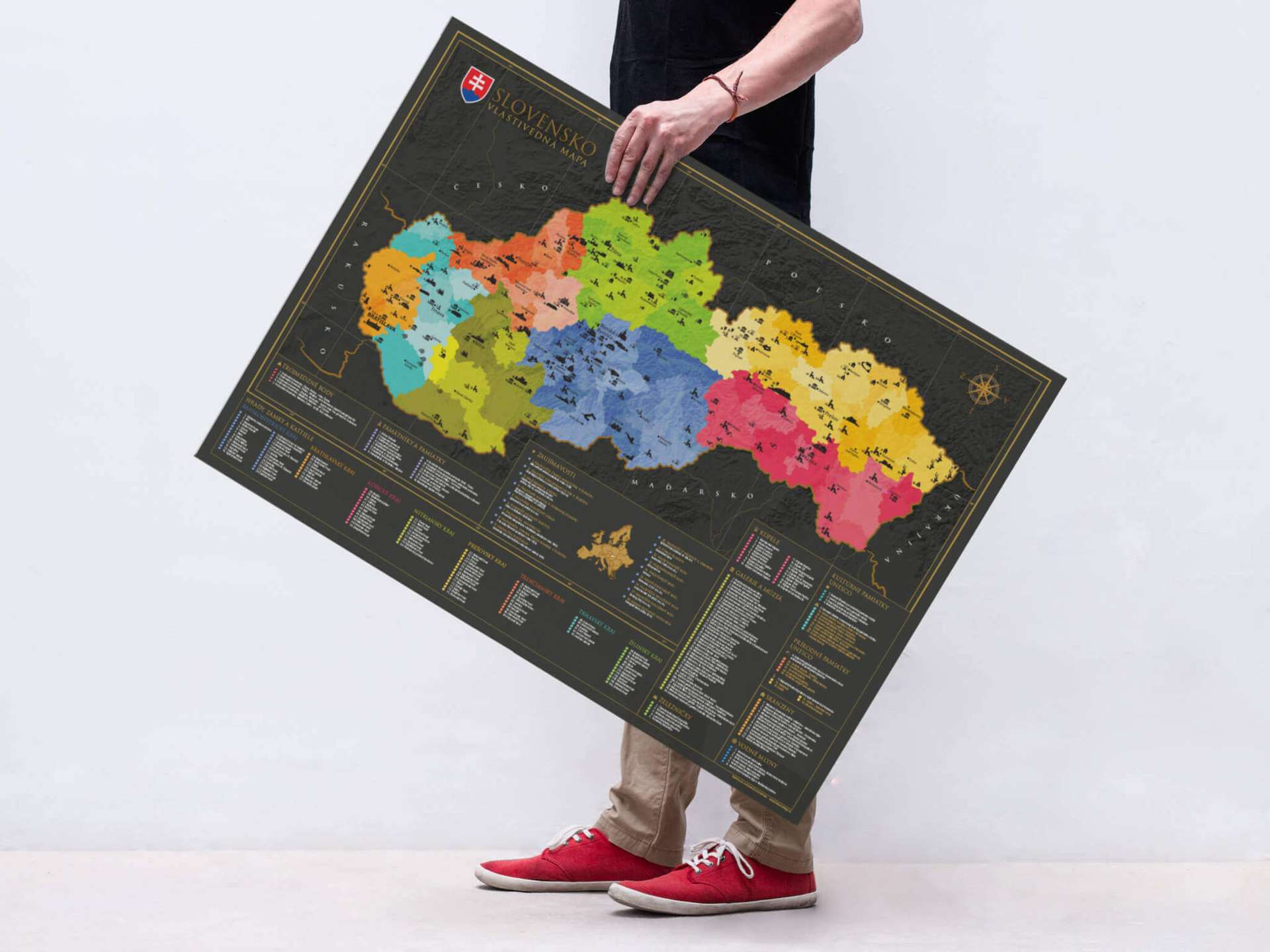 スロバキアの地図
