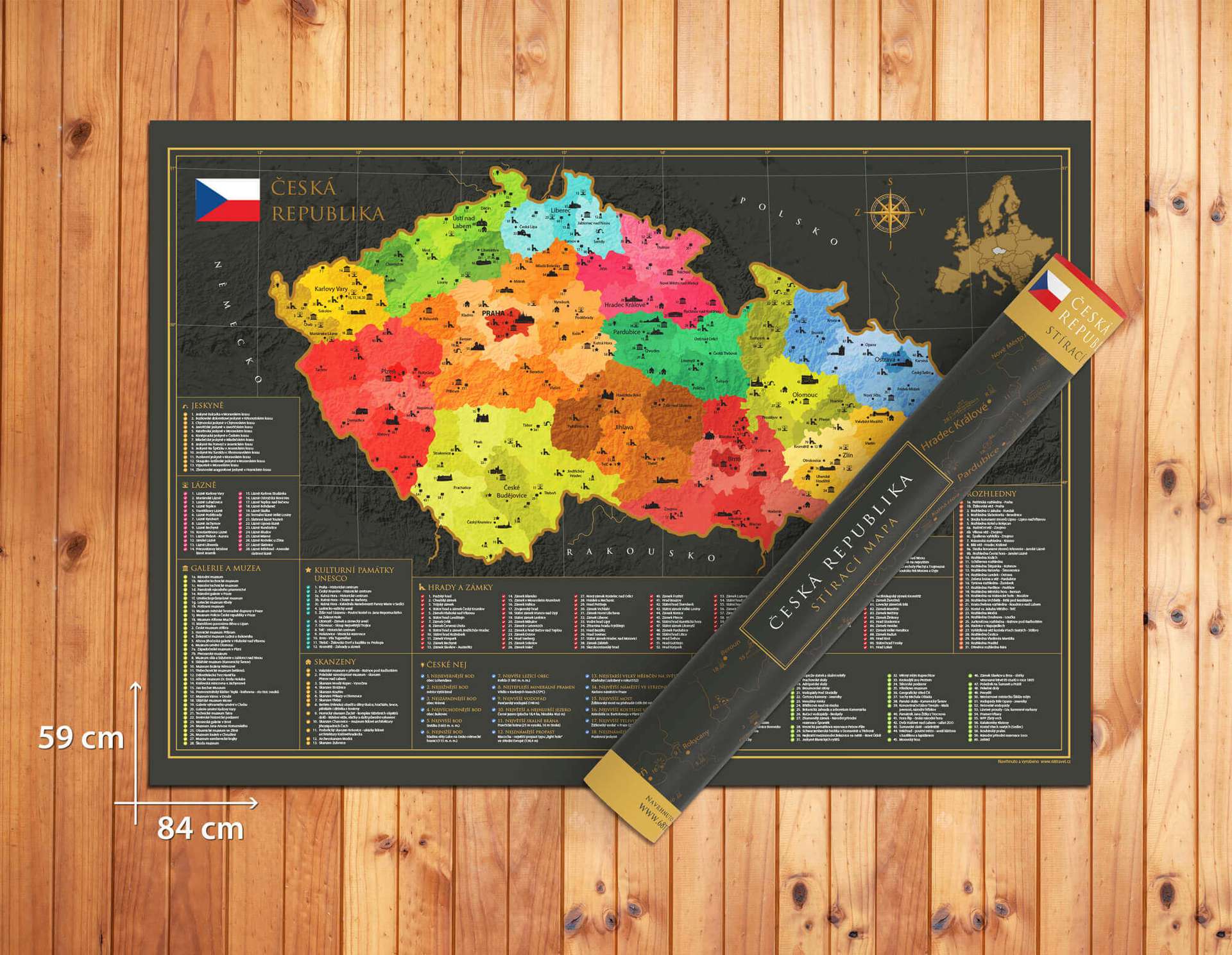 チェコの地図