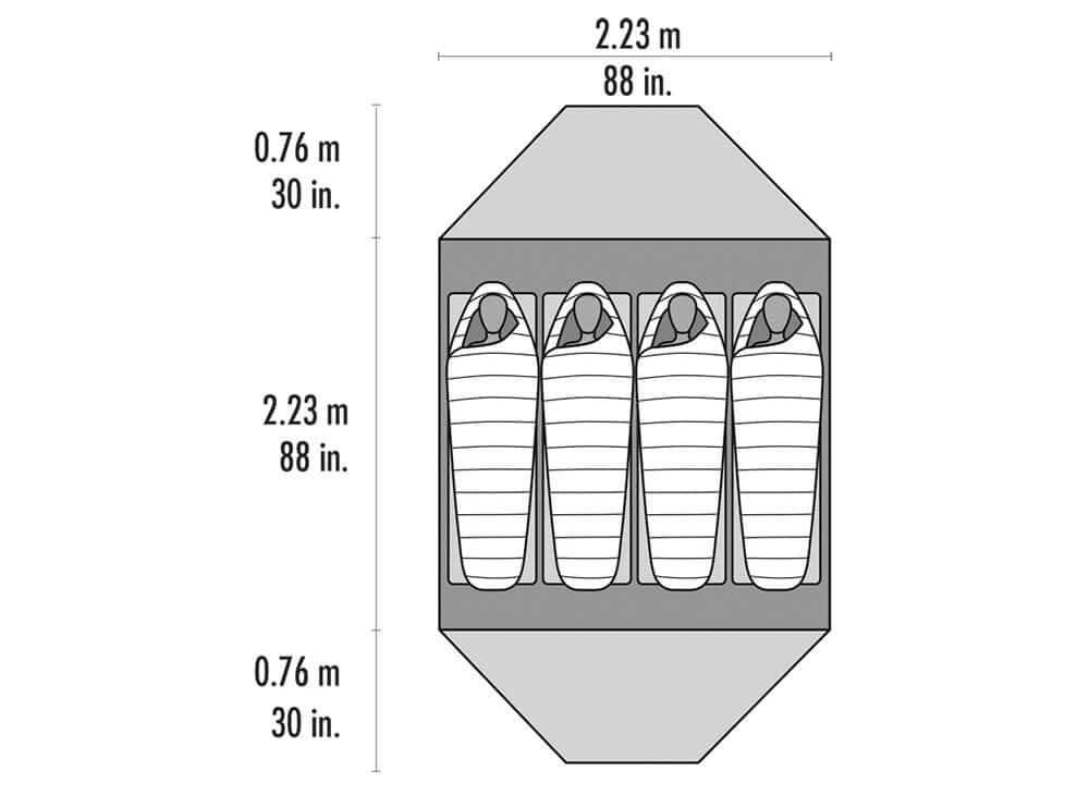MSR Elixir 4 seljakotiga telk