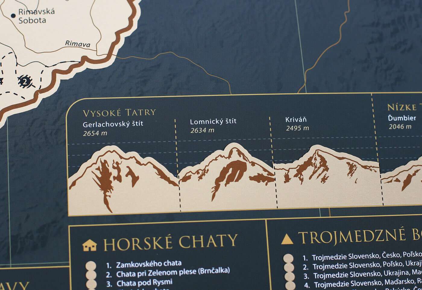 スロバキアのスクラッチ地図 - ネイティブサイエンス