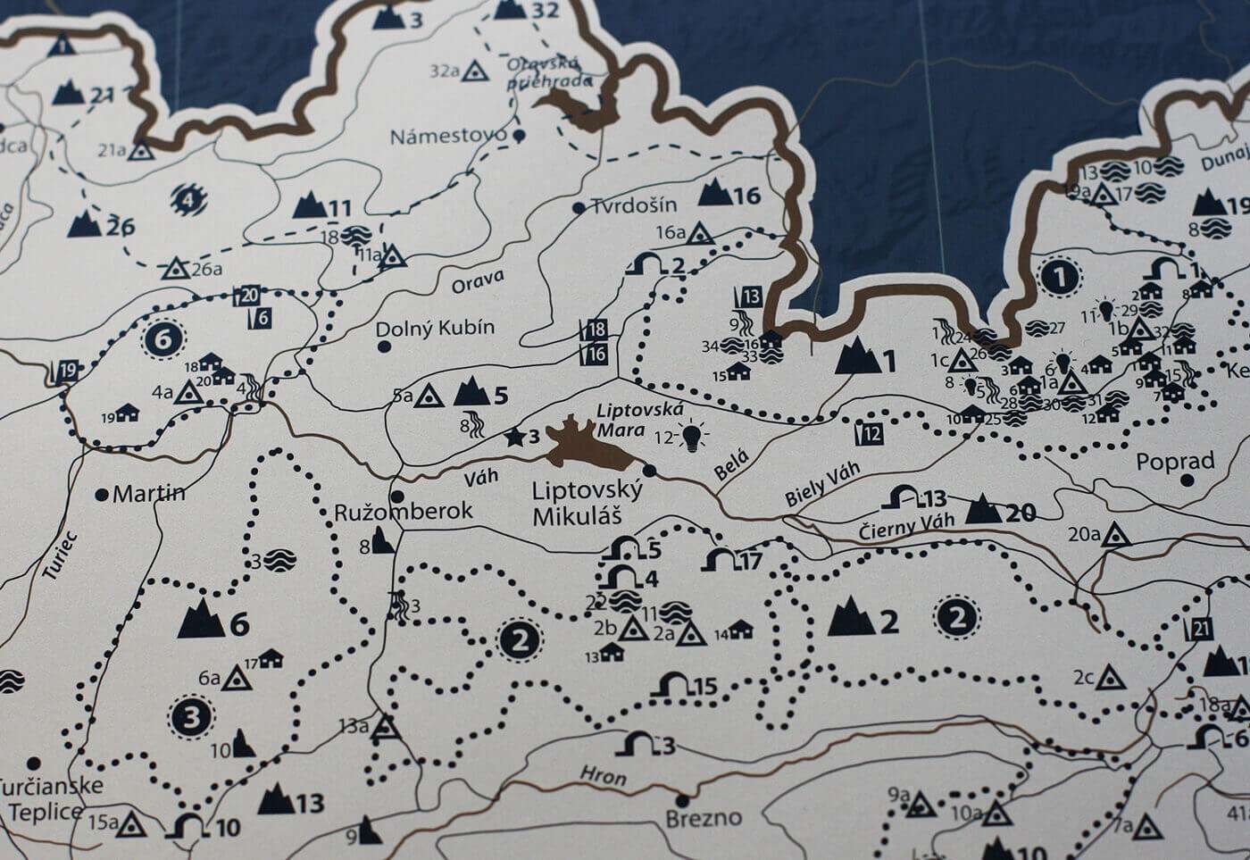 スロバキア地図 - 自然史