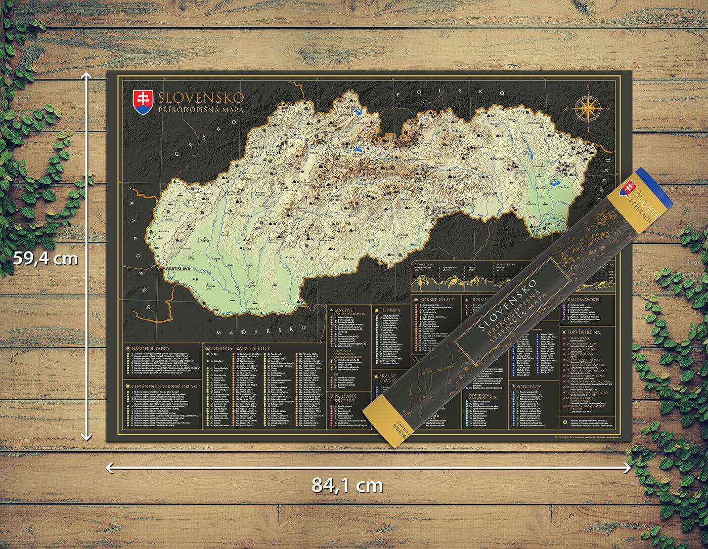 スロバキア地図 - 自然史