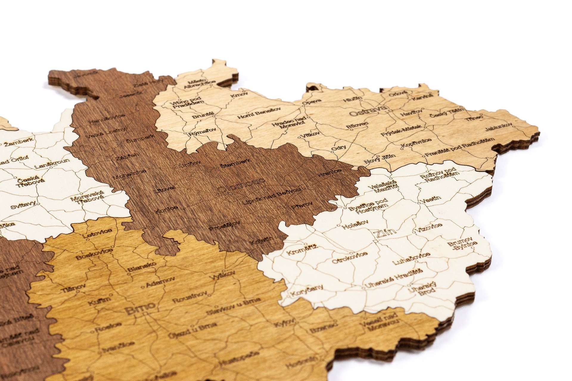 Holzkarte der Tschechischen Republik