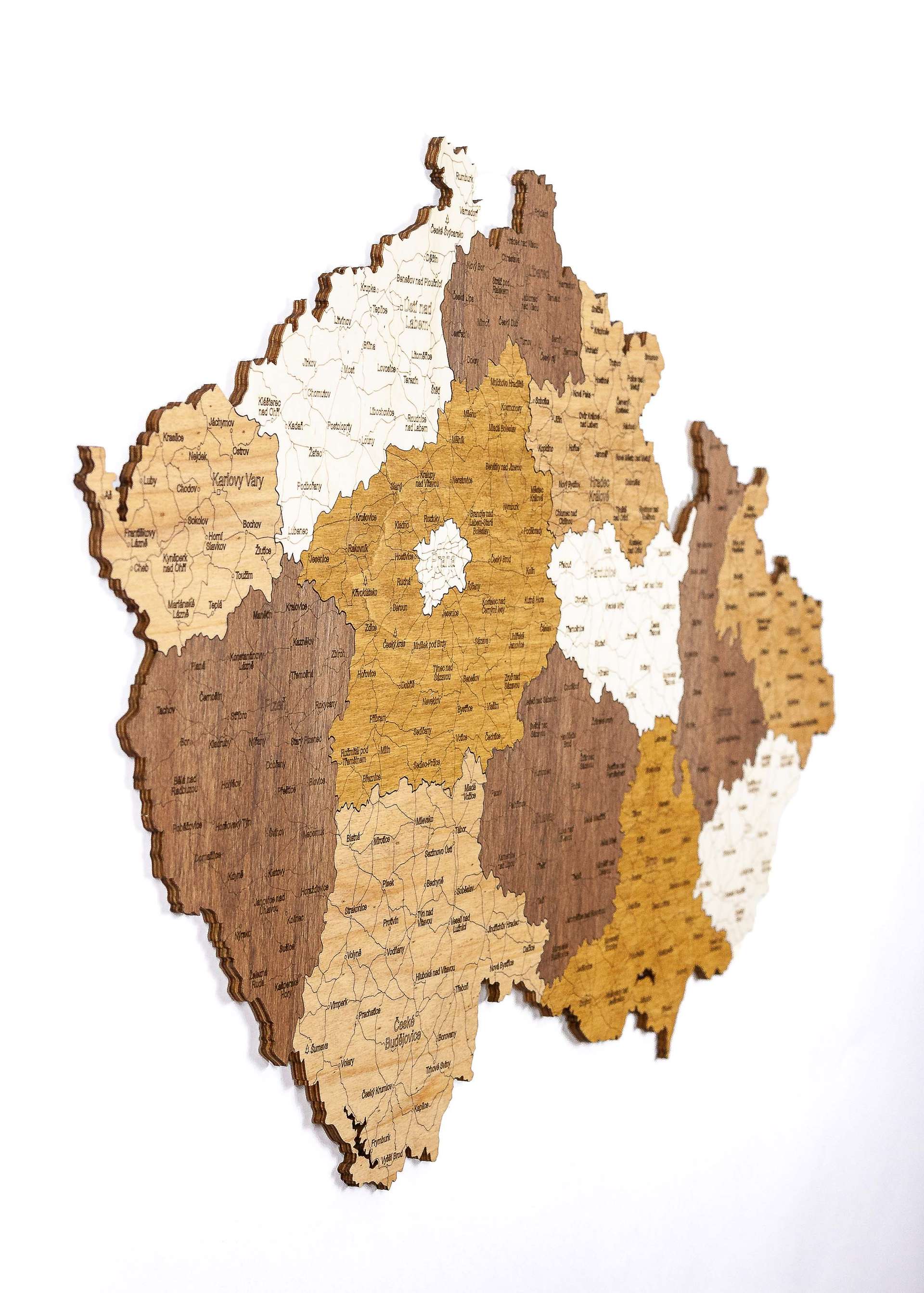 Holzkarte der Tschechischen Republik
