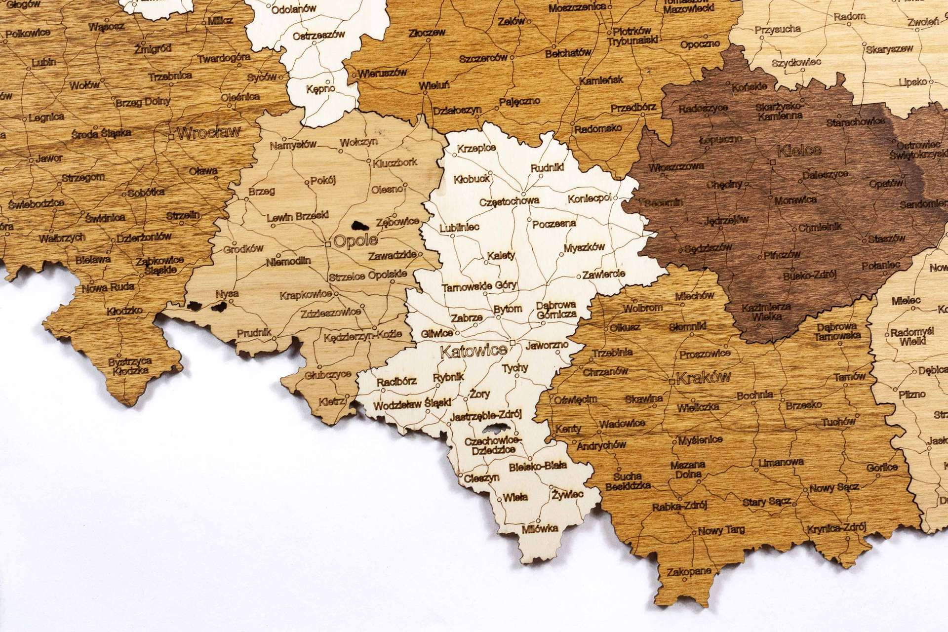 Holzwandkarte von Polen