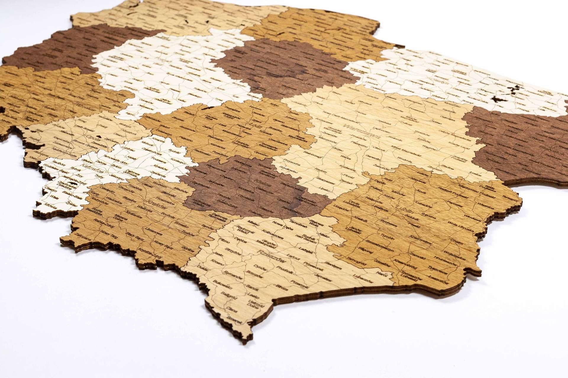 Holzwandkarte von Polen
