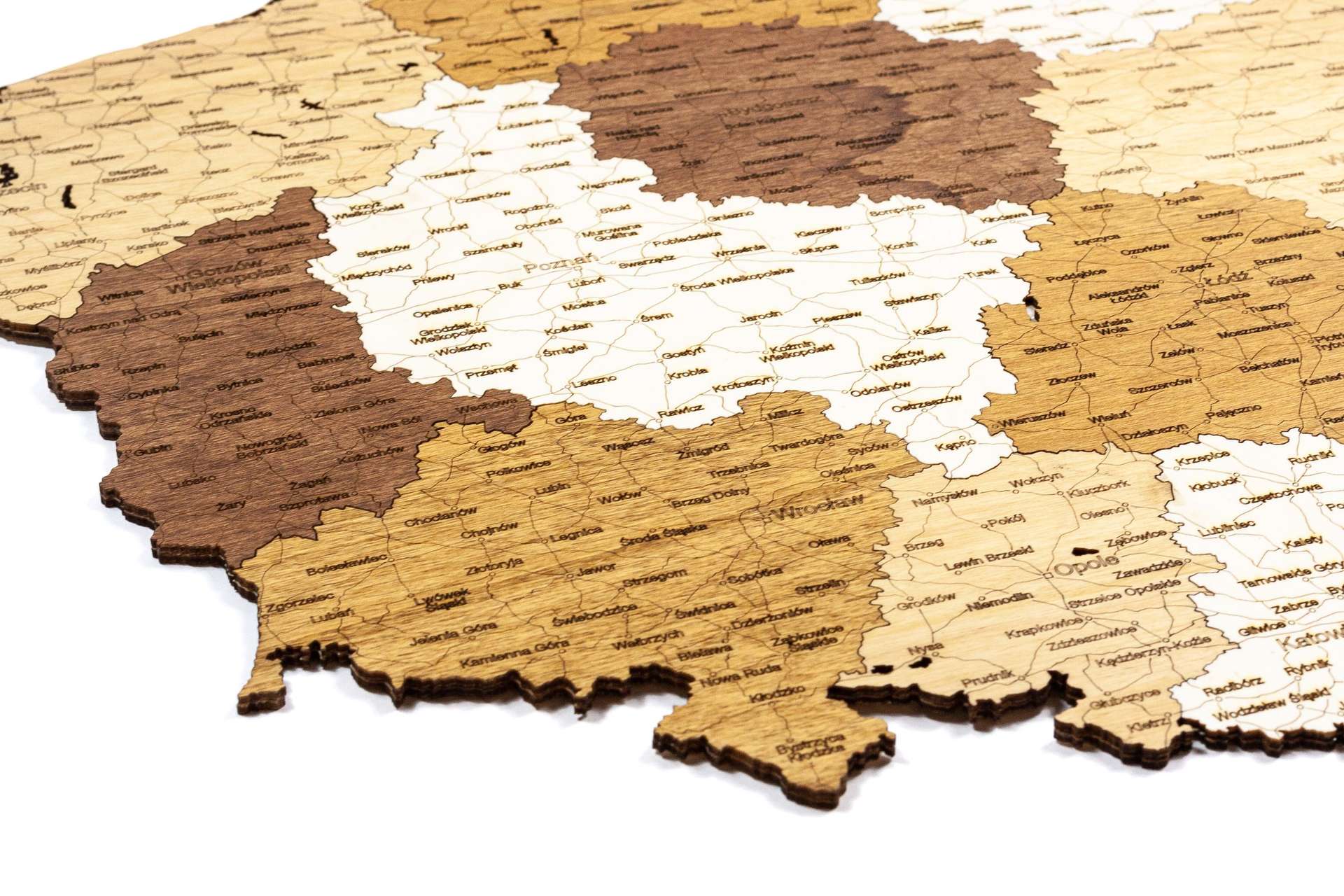 Holzwandkarte von Polen