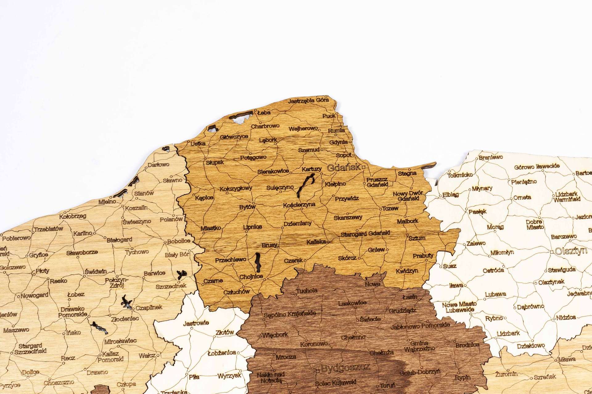 Holzwandkarte von Polen