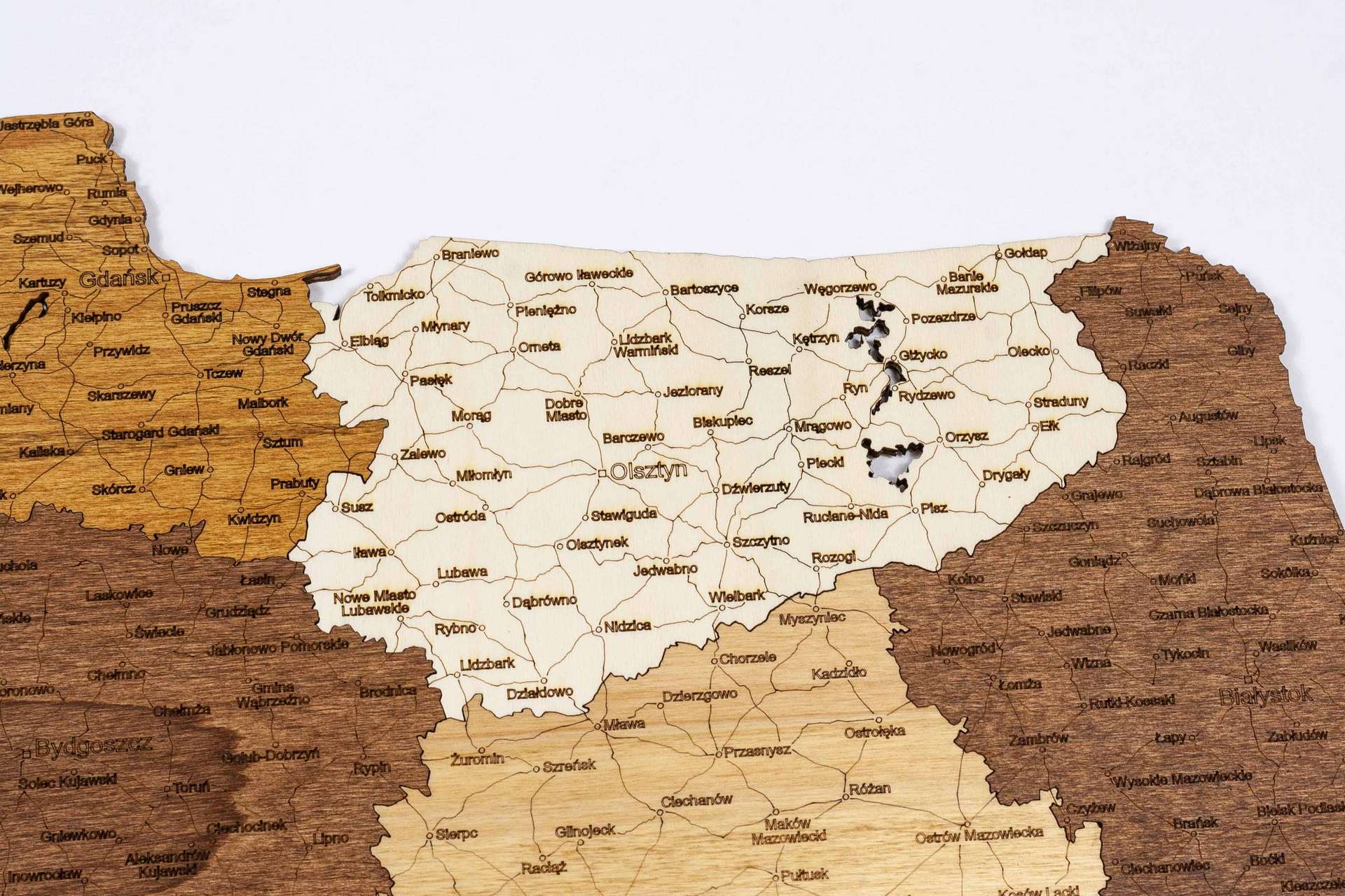 Holzwandkarte von Polen