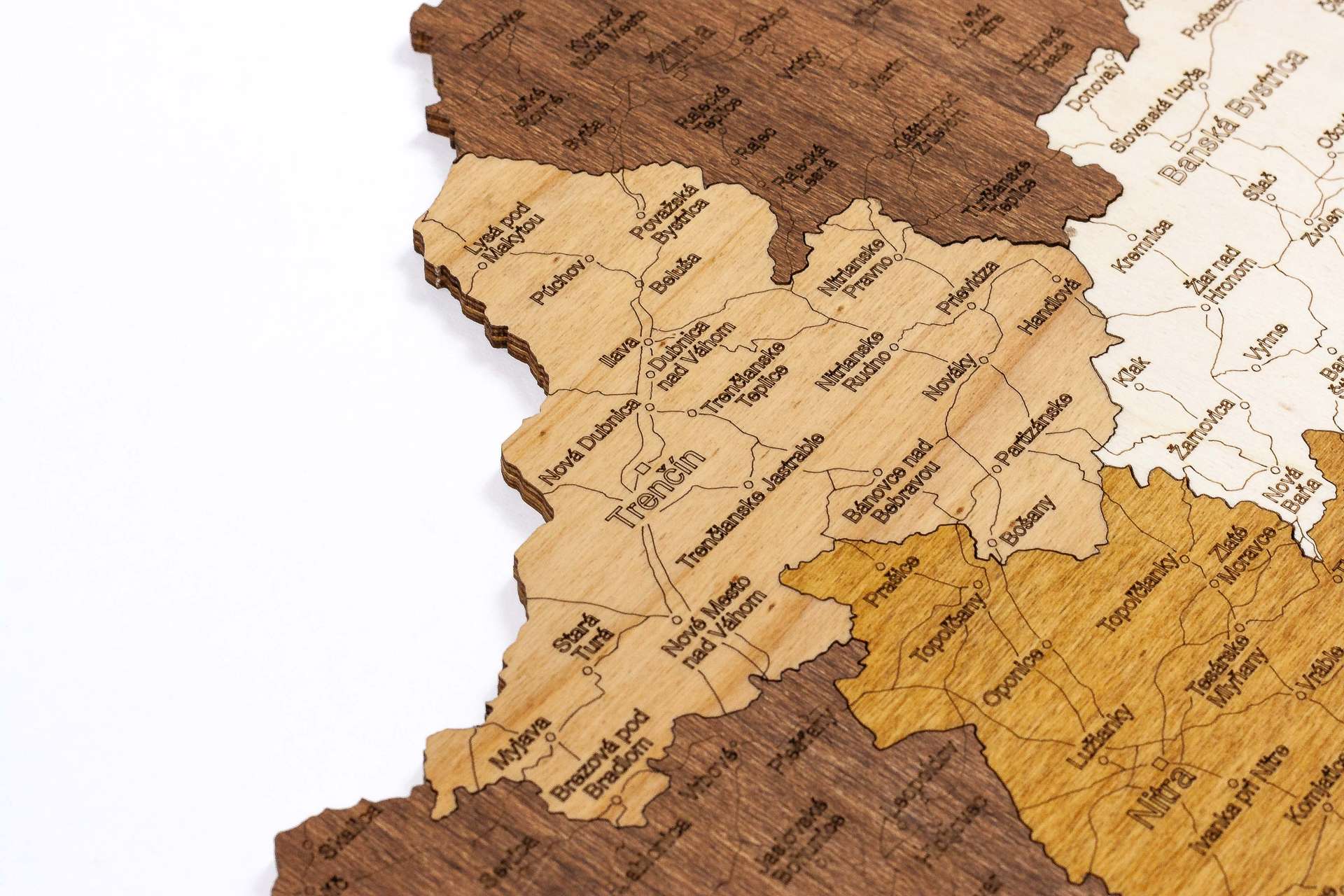 Drevená mapa Slovenska