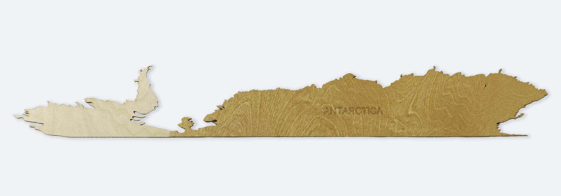 3D Antarctica panou din lemn cu 2 straturi