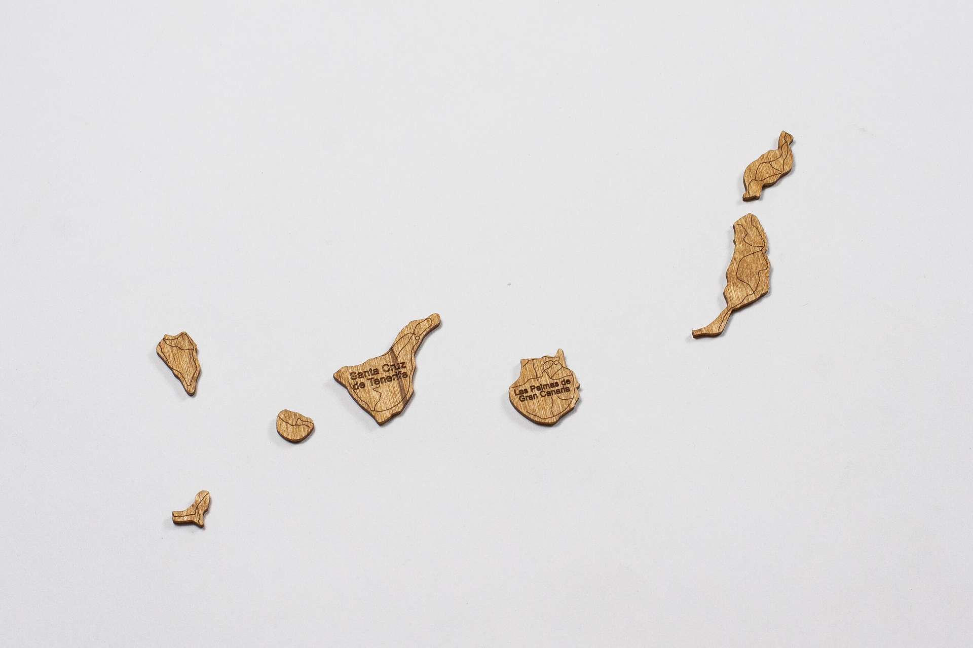 Holzkarte von Spanien