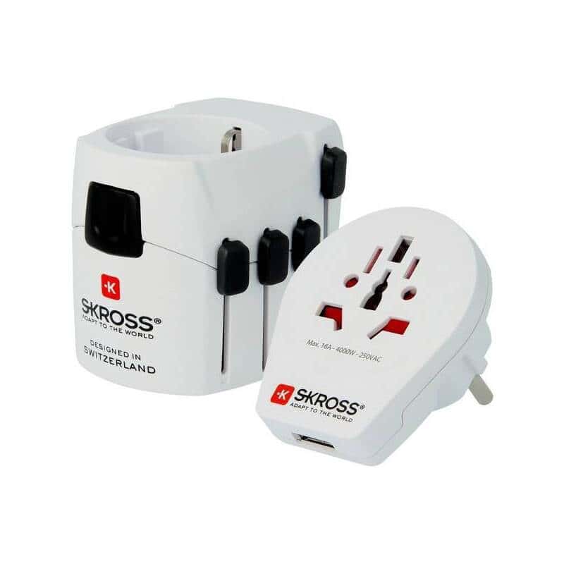 SKROSS World & USB, 6,3A máx. Adaptador de viaje