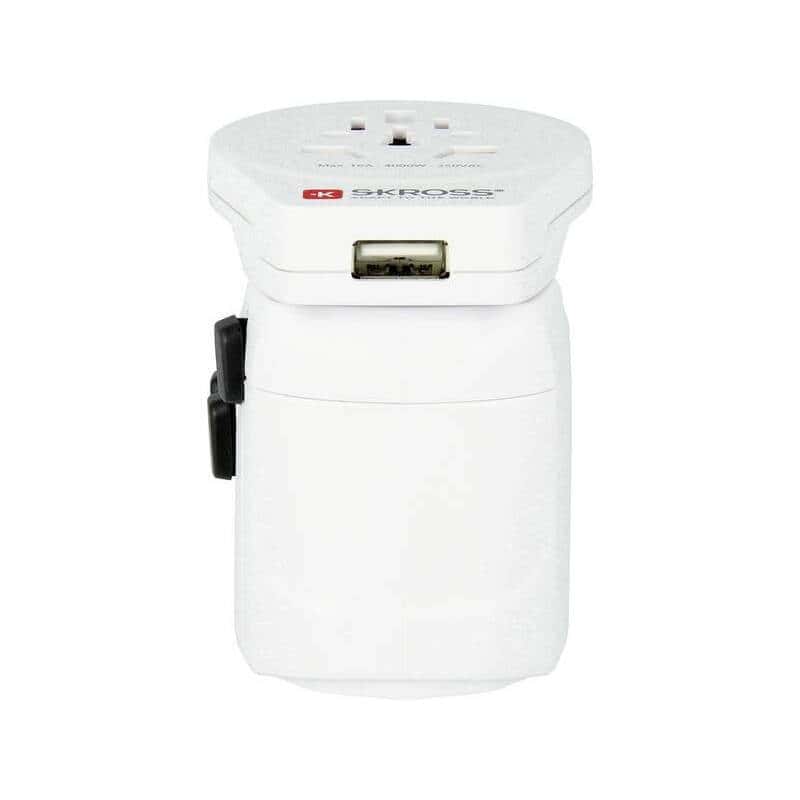 SKROSS World & USB, 6,3A máx. Adaptador de viaje