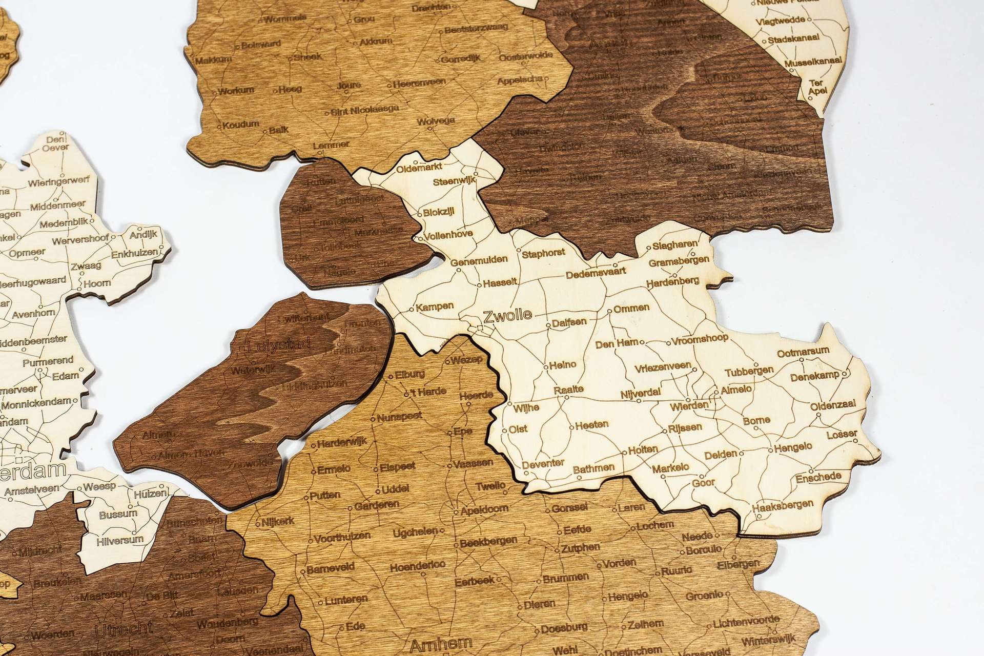 Niederlande Holzkarte