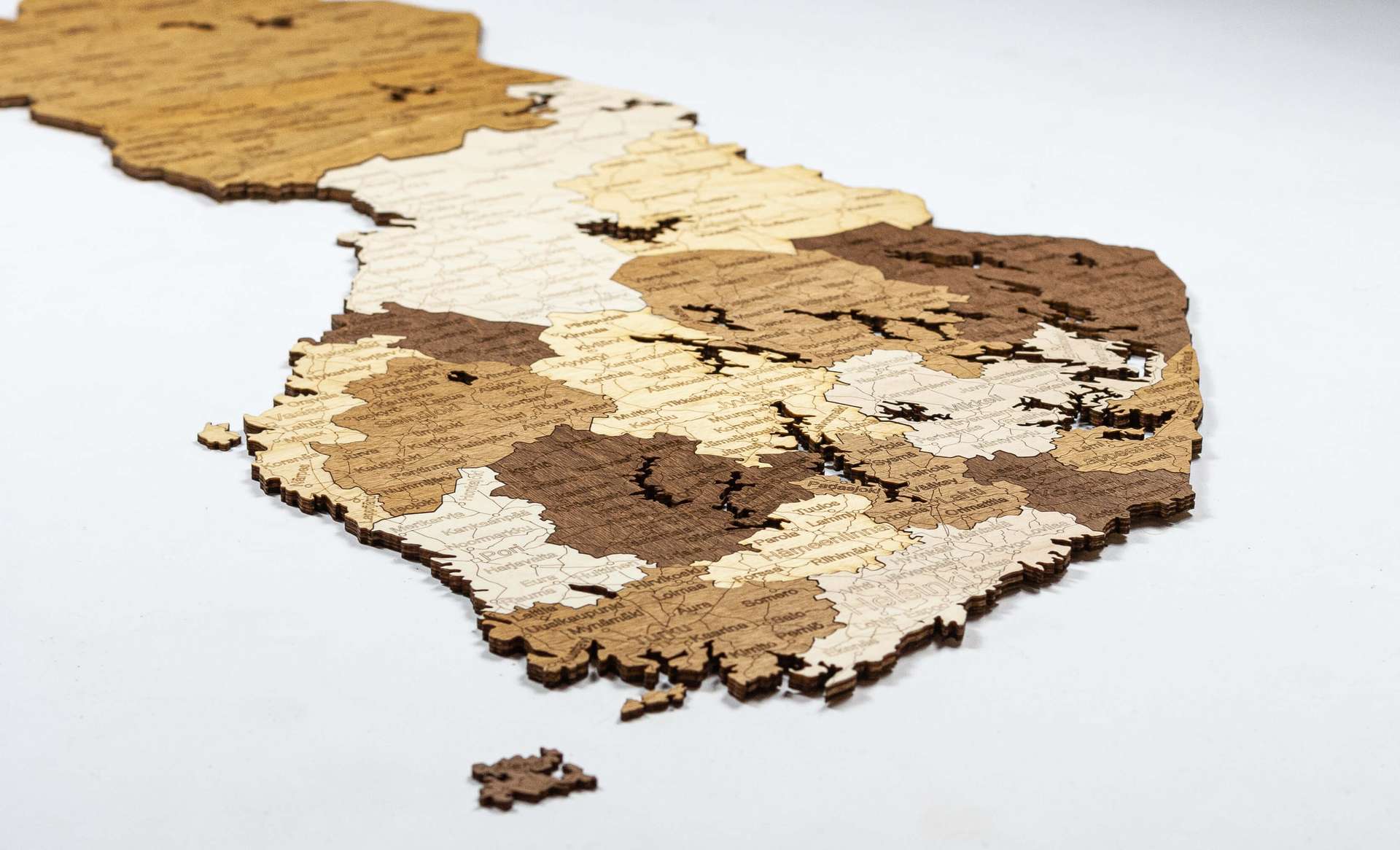 Finnland Holzkarte
