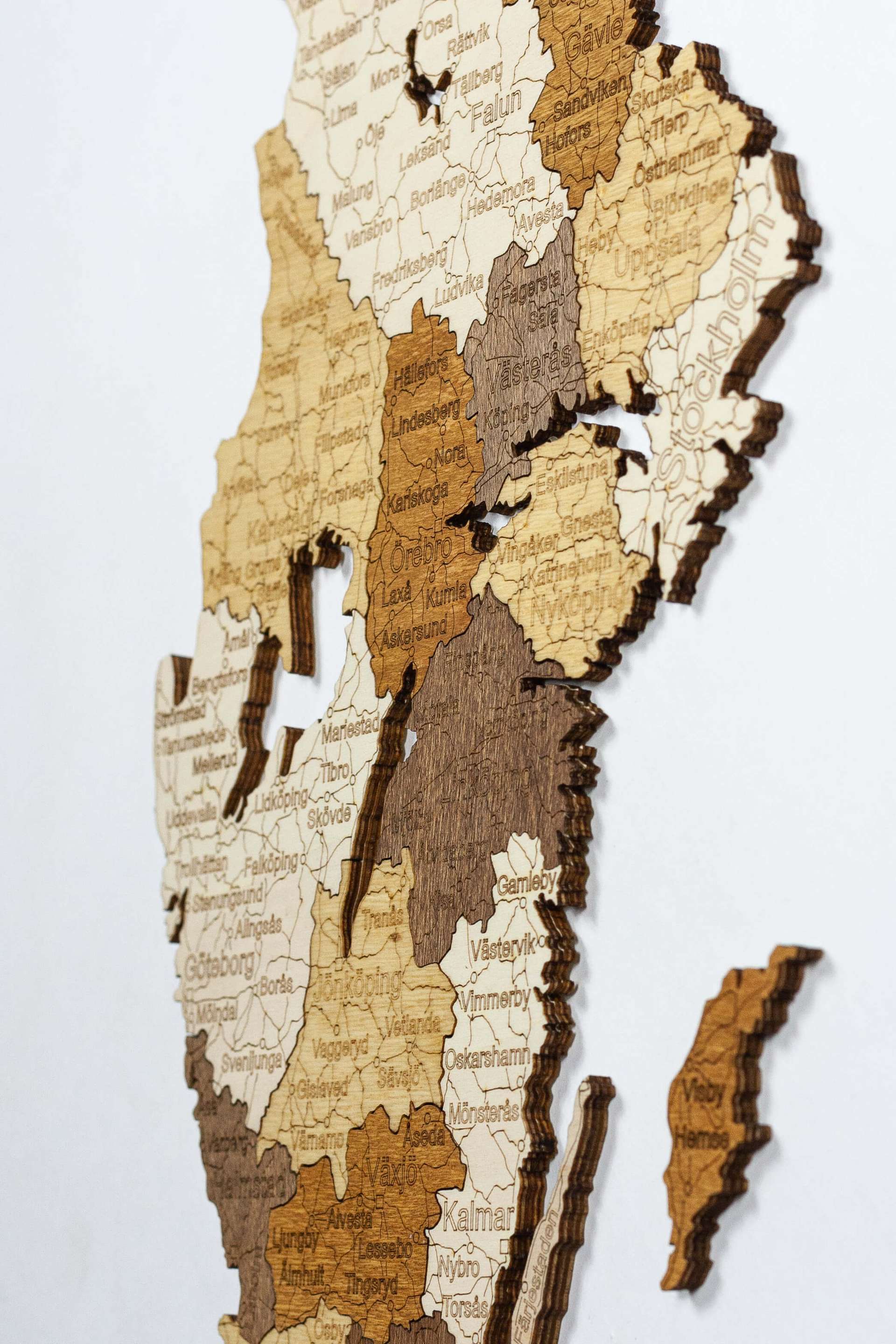 Schweden Holzkarte