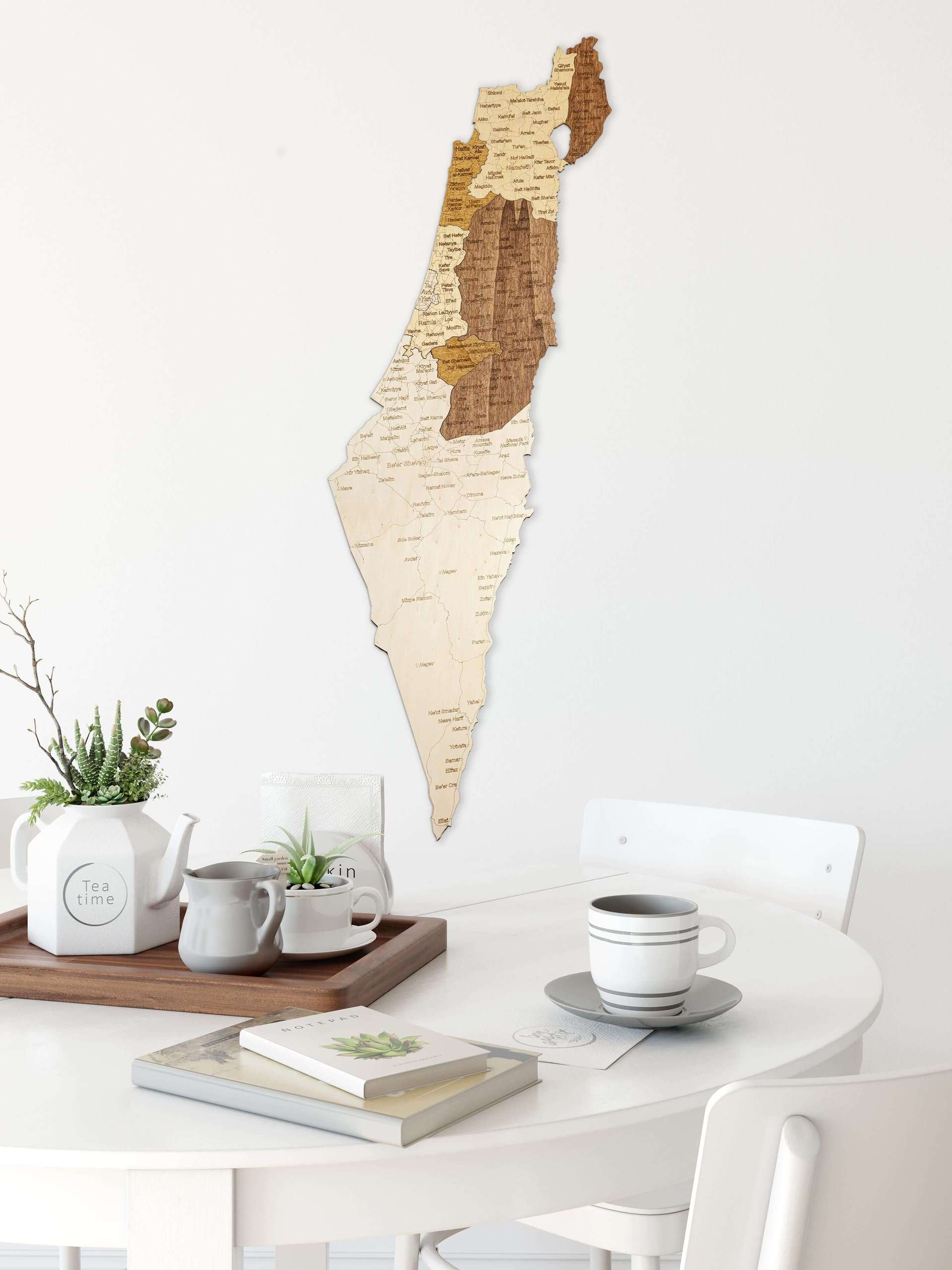 Wooden Map of Israel