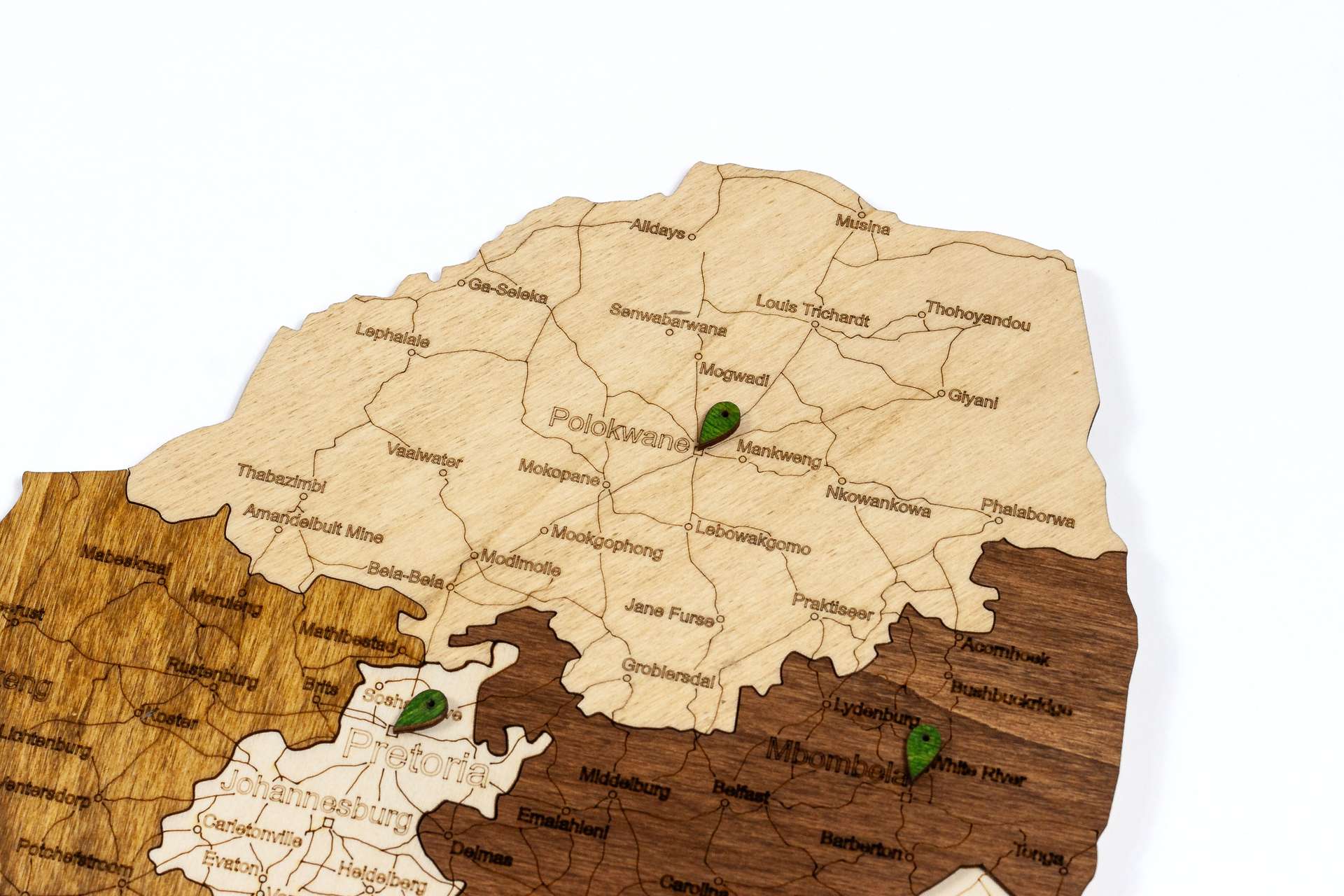 Südafrika Holzkarte