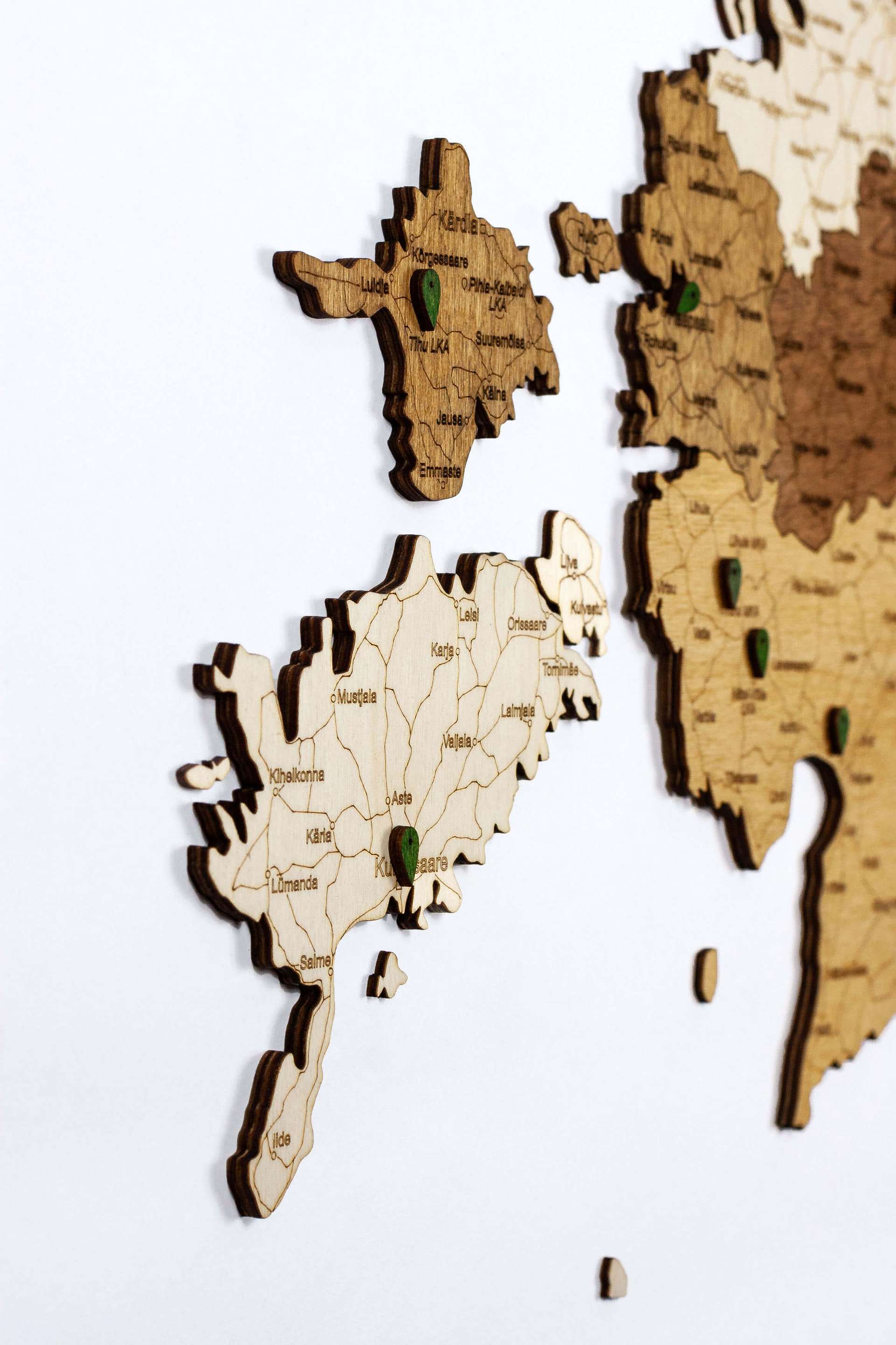 Estonie carte en bois