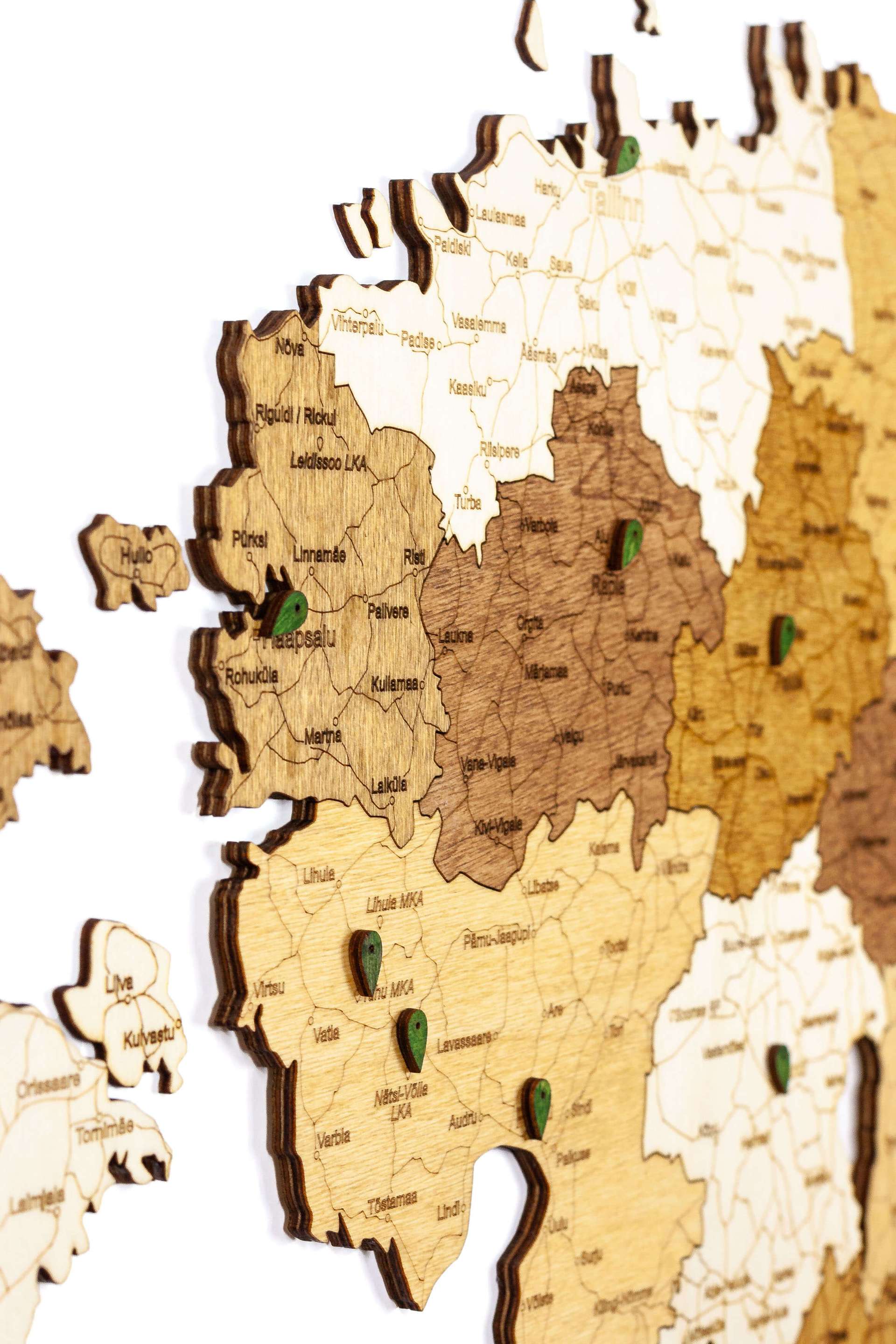 Estland Holzkarte