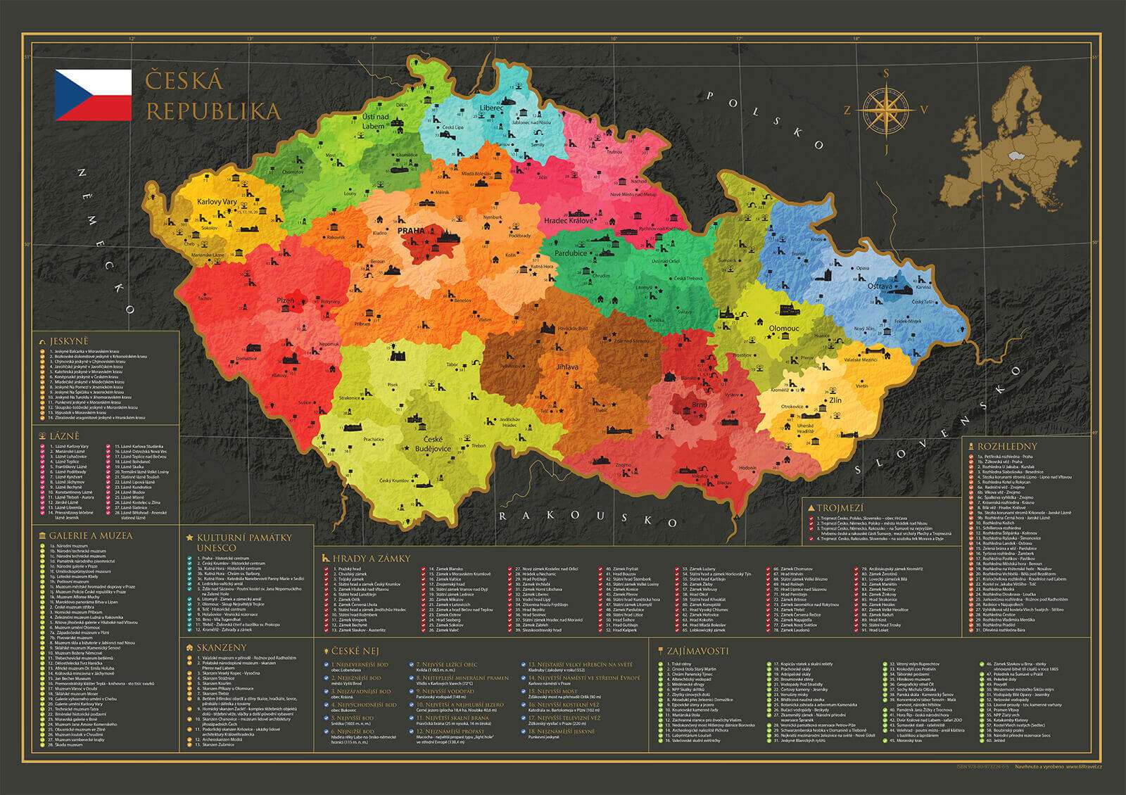 チェコの地図
